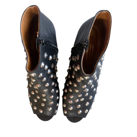 Junya Watanabe Leather Studded Boots Comme Des Garcon - Size 8 - Picture 7 of 15